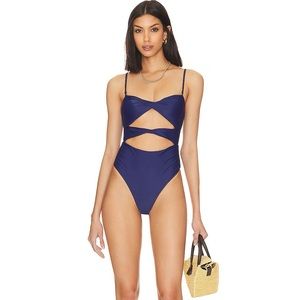 House of Harlow, deep blue swimsuit